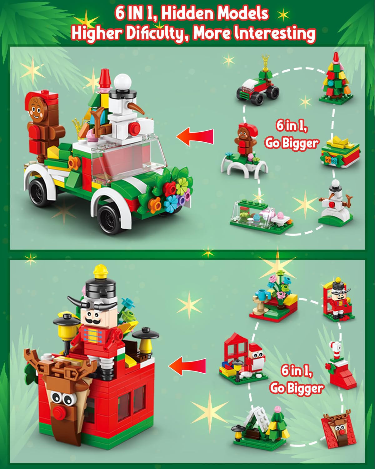 Advent Calendar 2025 Kids, 24 Days Building Blocks Toys Holiday Countdown, Christmas Stocking Stuffers for 6 7 8 9 10 11 12 Year